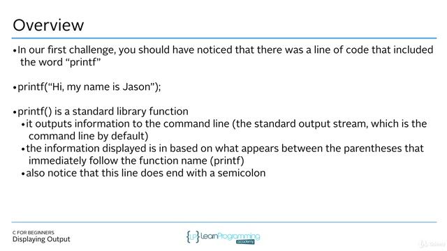 17 Displaying Output