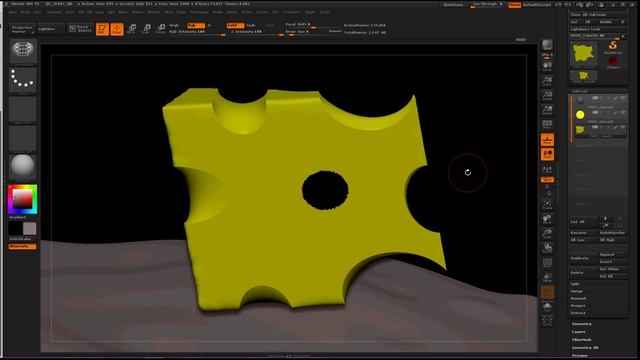 Zbrush4R6 Curve Bridge Brush (720p)