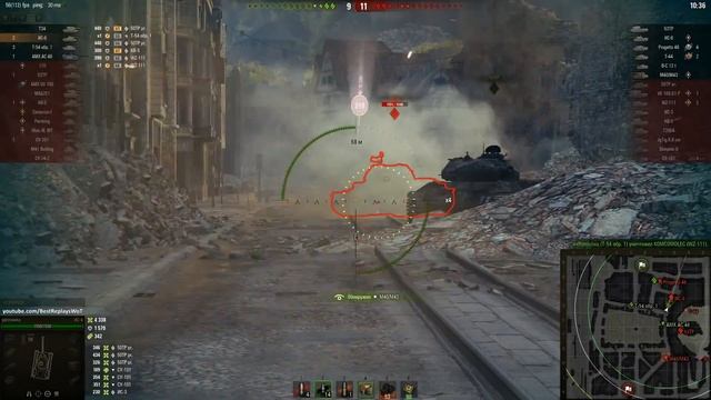 Мир танков. WOT. Бой на ИС-6. Взял 8 фрагов и 8.1К урона