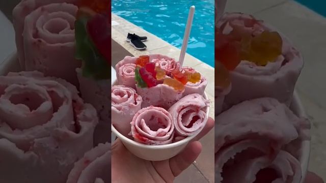 Ролл Мороженое Жареное Мороженое Тайское Как сделать? Бассейн Отдых Релакс #shortsvideo #shorts #мир