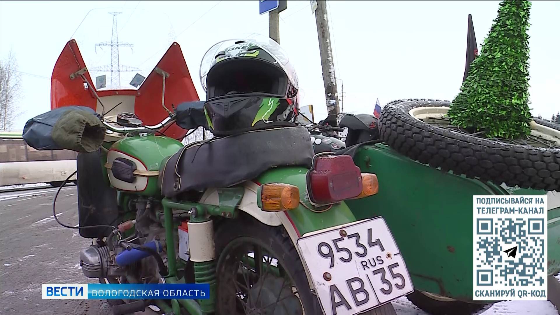 Вологодские байкеры отправились в традиционное зимнее путешествие на родину Деда Мороза