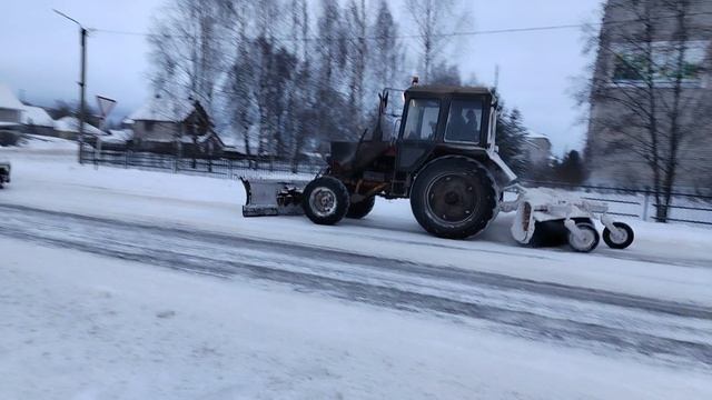 очистка дорог от снега 37 часть