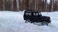 RC Land Rover Defender приключения в снегу