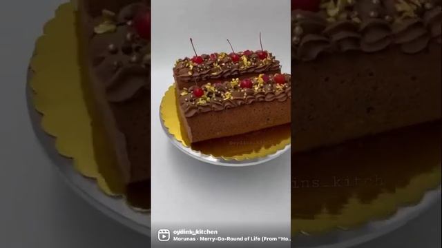 Шоколадный рулет #шоколадныйторт #chocolate #chocolatecake #shortvideo #oydinskitchen #birthdaycake