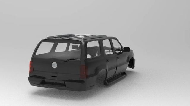 Cadillac Escalade 3d model for 3D print RC car chassis TRX4