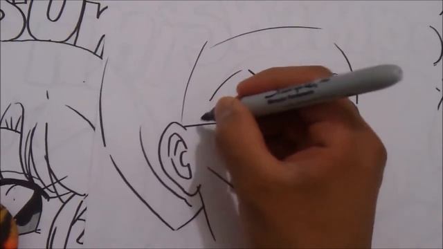 How to draw Manga HENMA PAPA DE RANMA 1/2 CHICO 1#BOCETO X db