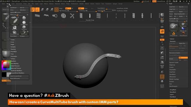 #AskZBrush_ “How can I create a CurveMultiTube brush with custom IMM parts_” (720p)