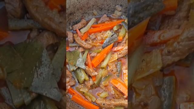 АЗУ ПО-ТАТАРСКИ В КАЗАНЕ НА ПЕЧКЕ РАКЕТА!!!!