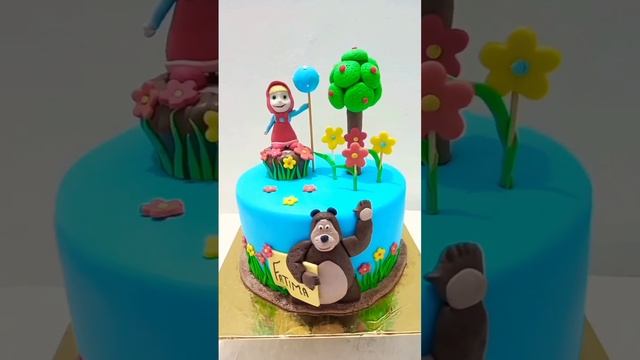 Masha and the bear #cakebaker #theme customizedcake #weddingcake #bestcake #cakeart #cakedecorating