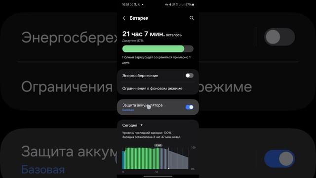 Samsung galaxy. Android 14. One UI 6.1. Режим максимальной защиты аккумулятора. Зарядка до 80 %.
