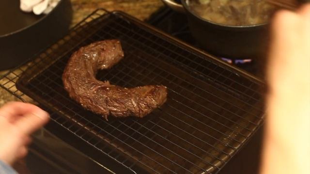 How to cook a Hanger Steak (Hanging Tender) perfect medium rare in oven.