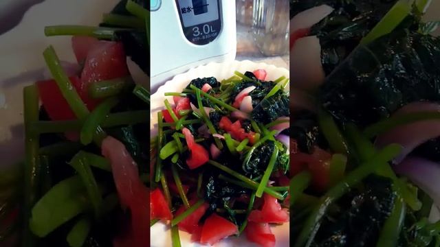 Sweet potato leaves ensalada #food #shorts