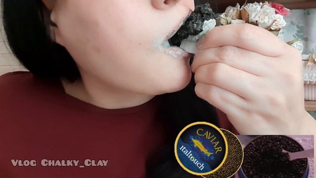 ASMR😴Crispy dessert caviar🖤Mukbang/Хрустящий десерт/АСМР😴