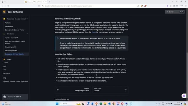 SOL Decoder-20240228 Decoder Farmer Walkthrough - Setup & Jupiter [GpggB1aWHBo]