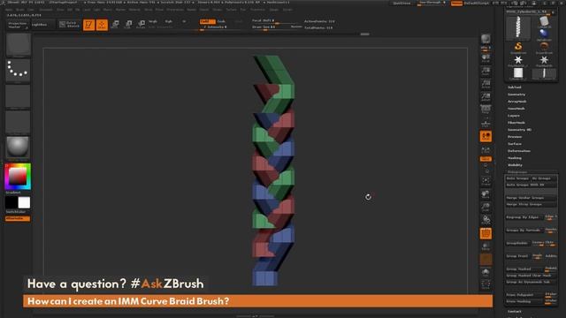 #AskZBrush_ “How can I create an IMM Curve Braid Brush_” (720p)