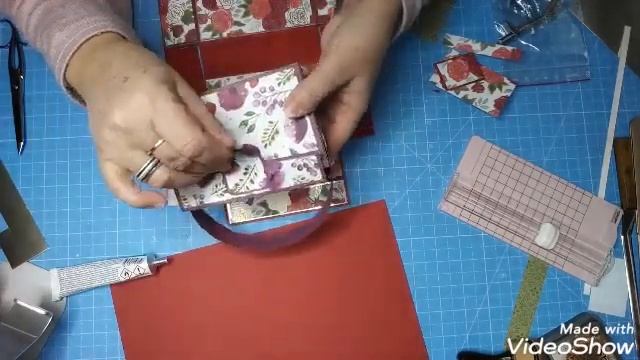 Petit sac avec des papiers Stampin Up  scrapbooking