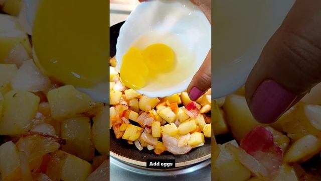 Eggs With Potatoes And Tomatoes|Easy Afghani Omelette|#shorts #breakfastrecipe#egg