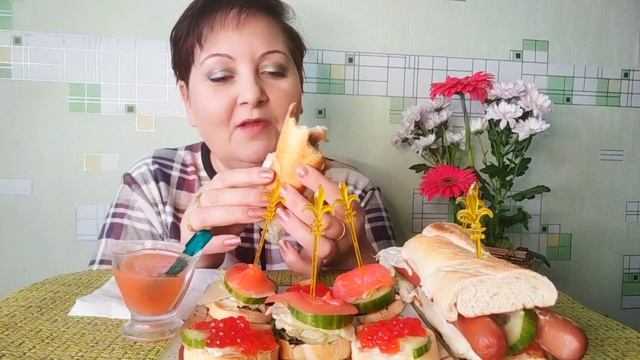 Мукбанг. 🌭Хот-дог🌭 и бутерброды