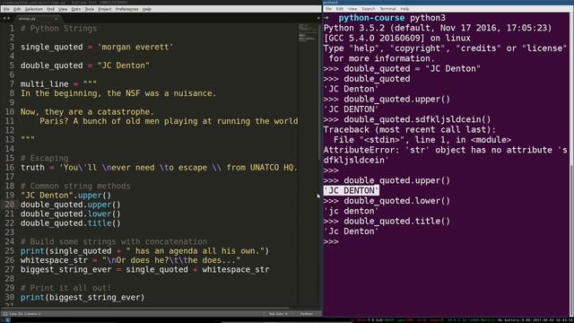 Python 3 Programming Course_ 4 - Strings