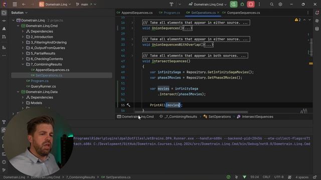 36. Set operations on queries with the same type