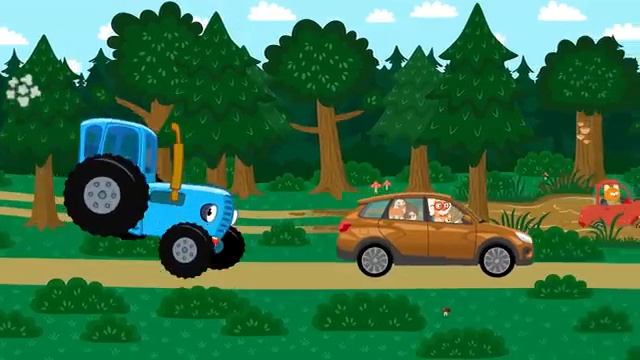 Машина для Профессора - Синий трактор - Новинки 2024 песни мультфильмы про машинки