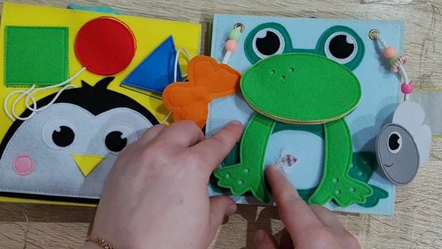 Развивающая книга из фетра для Миши