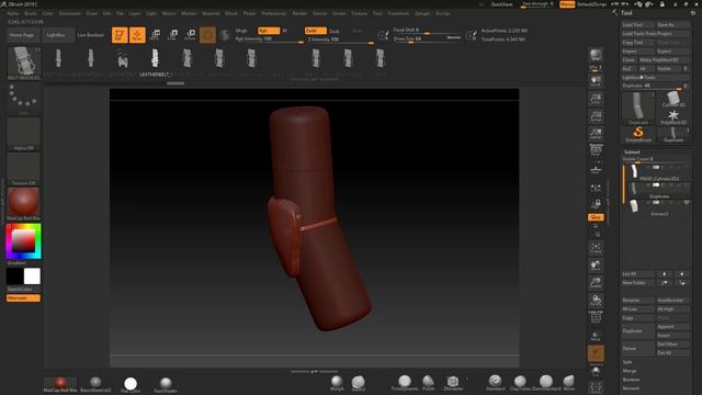 ZBrush 2019 Curve on Surface for Buckles and Belts Controling the Curve (720p)