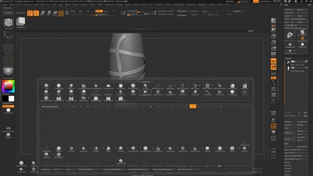 02Zbrush. Lesson 19. Working with Curve, Lazy Mouse