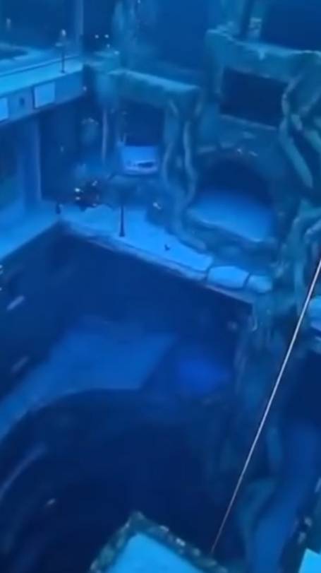 Самый глубокий бассейн с подводным аттракционом.