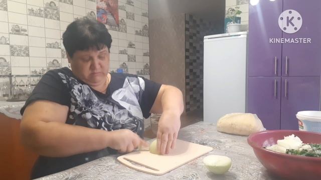 ЗАГОТОВКА ДЛЯ ВАРЕНИКОВ С ТВОРОГОМ И ЛУКОМ.
