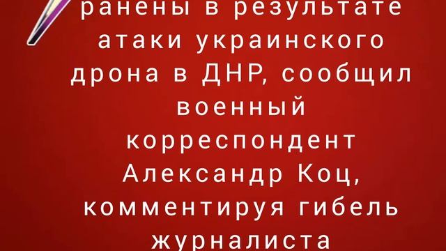 Пятеро корреспондентов ранены в результате атаки украинского дрона