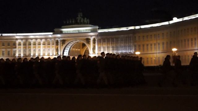 Репетиция парада Победы в Санкт-Петербурге. Торжественный марш.