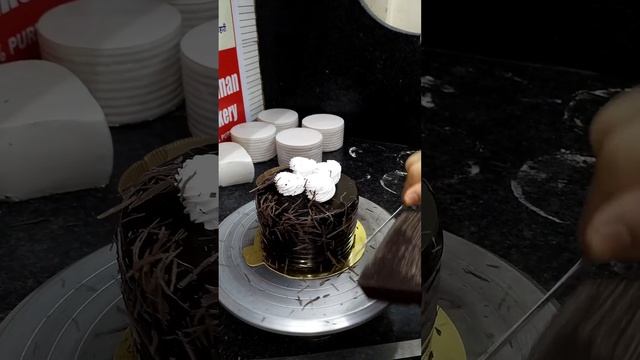 Choko black forest cake design #cake #shortsfeed #trending