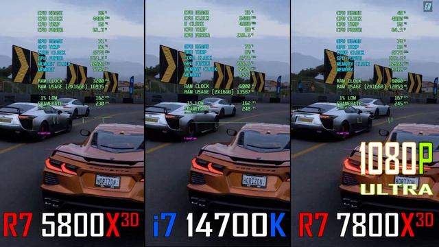RYZEN 7 5800X3D vs INTEL i7 14700K vs RYZEN 7 7800X3D || PC GAMES BENCHMARK TEST ||