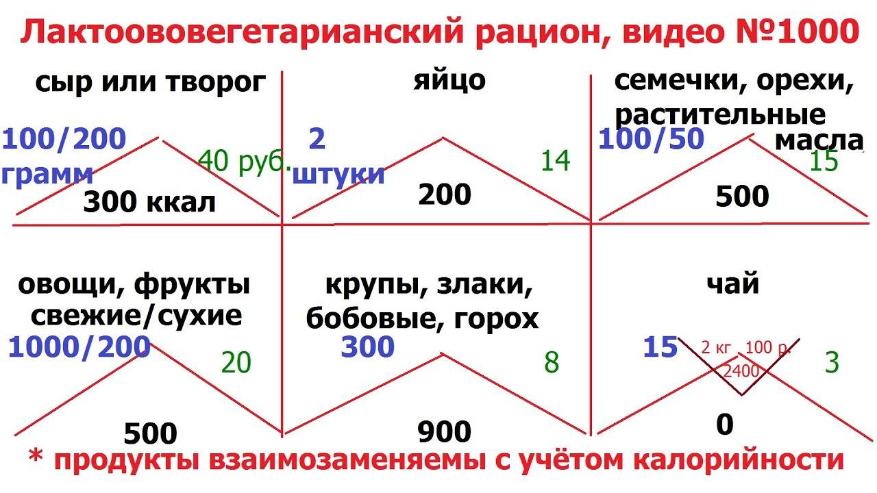 1000, лактоововегетарианский рацион, 2400 ккал, 100 рублей в день, как похудеть, сбросить вес, ЗОЖ