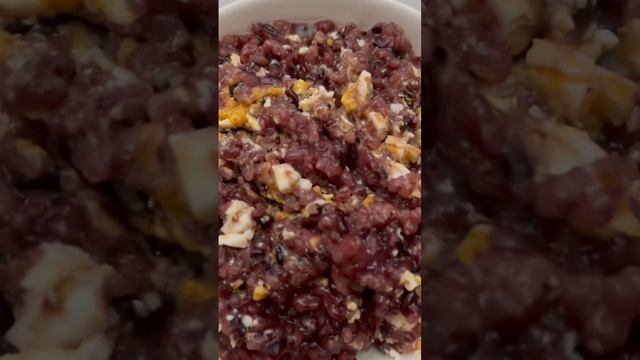 Rice Porridge + Salted Duck Egg #shorts #food