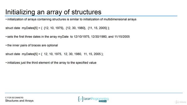 101 Structures and Arrays