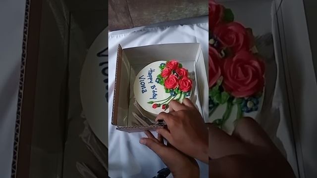 Cara packing cake pake kardus bekas #shorts #fyp #viral #birthdaycake #tips