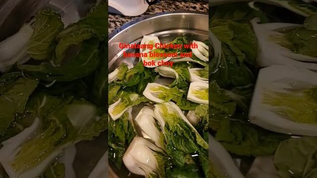 Ginataang Chicken with banana blossom and bok choy #shorts
