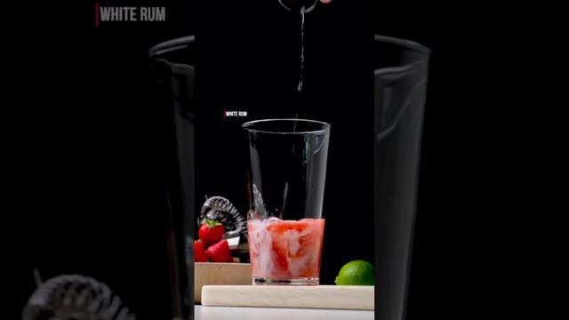 #shorts | Coconut Strawberry Daiquiri Cocktail Recipe | Embrace Tropical Delight |