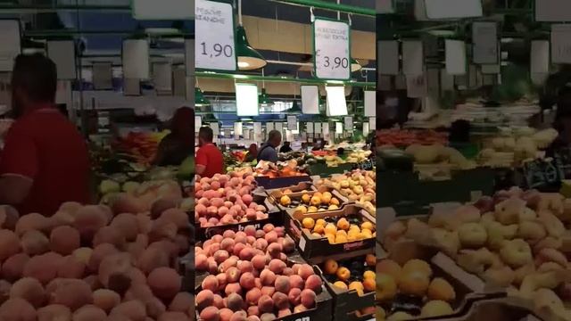 Цены на фрукты в магазине в Италии. #покупки #цены #ценывиталии #италия