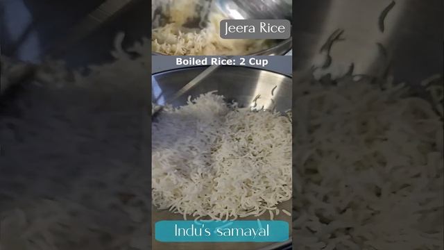 #Jeera Rice #Jeera Pulao #trending #shorts | indu's samayal