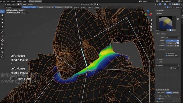 07_06 Refined skinning (timelapse)精细蒙皮（延时）