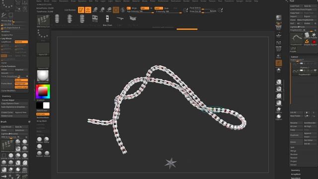 066 ZBrush 2021.5 - Curves Helper! - ZSpheres Control Where IMM Curves for Tubes, Chains, etc.. go!!