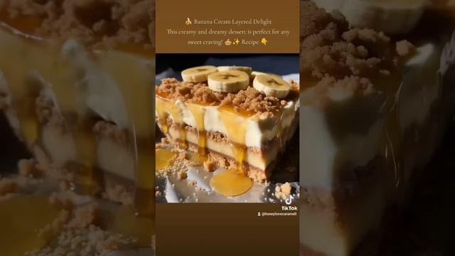 🍌 Banana Cream Layered #shorts #recipe #dessert