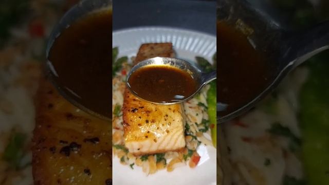 Honey and Soy Glazed Salmon , Pan Seared #youtubeshorts #food #salmon