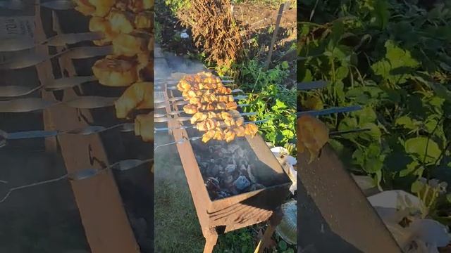 Как жарить шашлык на ветру
