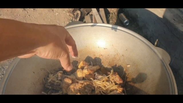 Азербайджанский плов с зелёной чечевицай