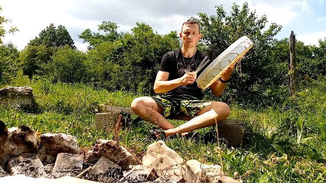 Мастерская ГлаГоли бубен белый шаман 50см