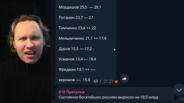 ⚡ Богатейшие россияне  заработали 18.5 млрд $ за 2024 год!